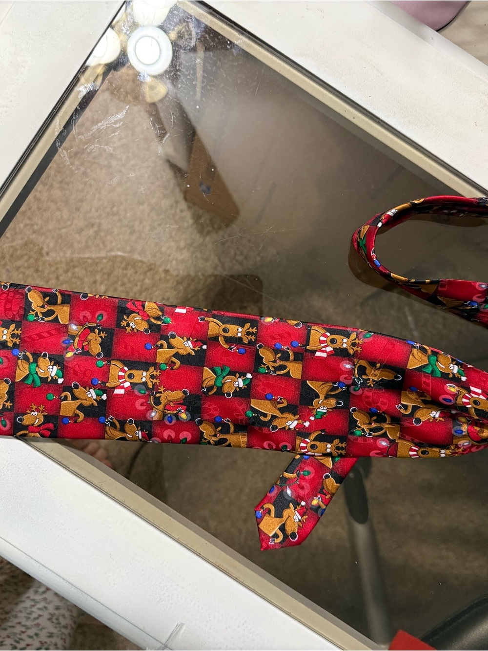 Vintage Hallmark Yule TIE Greetings Reindeer Christmas Novelty Necktie